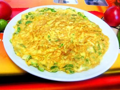 大葱炒蛋 Onion Omelette