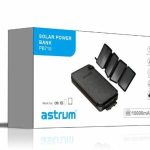 ASTRUM Pb710 Power Bank Solar – Portable Charger with 10000mAh Battery & Solar Panel