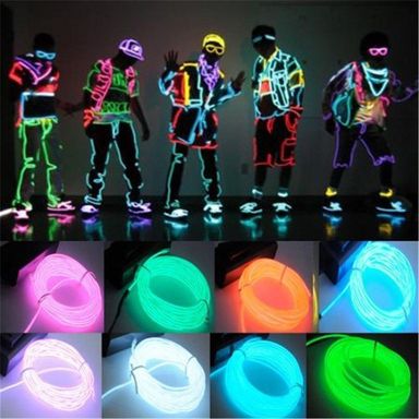 5m Neon Light Electroluminescent Wire – Vibrant Glow for Any Space (GREEN)