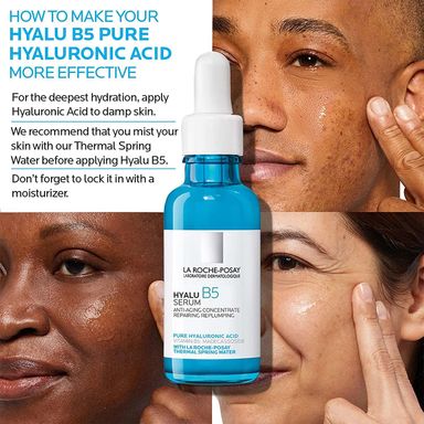 La Roche-Posay Hyalu B5, Hyaluronic Acid Serum, Dermatological Anti-Aging Pure Hyaluronic Acid Serum 30ml.