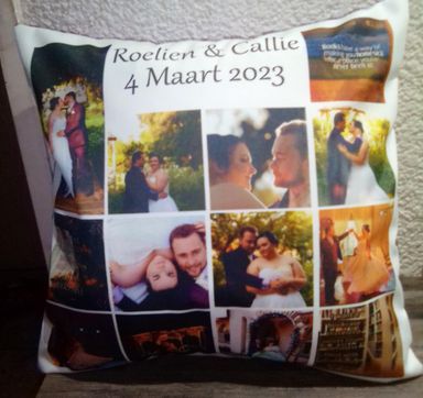 40x40cm Pillow with Photos & Message