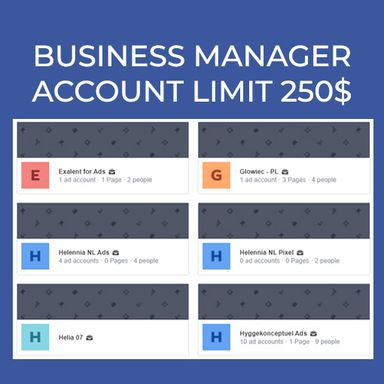 Business Manager Account Limit 250$