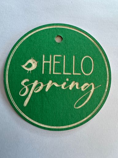 Hello Spring 10 Tags Green