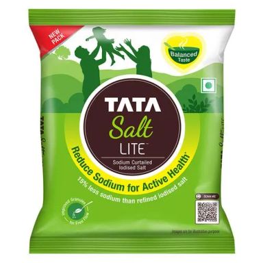 Tata Salt Lite - 15% Low Sodium Iodised Salt, For Healthy Lifestyle, 1 kg Pouch