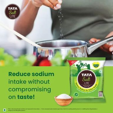 Tata Salt Lite - 15% Low Sodium Iodised Salt, For Healthy Lifestyle, 1 kg Pouch