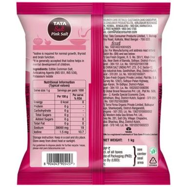 Tata Salt Pink Salt, 1 kg Pouch