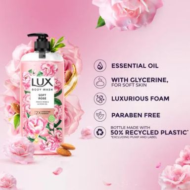 Lux Soft Rose Body Wash, 750 ml Bottle