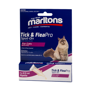 MARLTONS TICK & FLEAPRO SPOT-ON CATS 0.5ML 