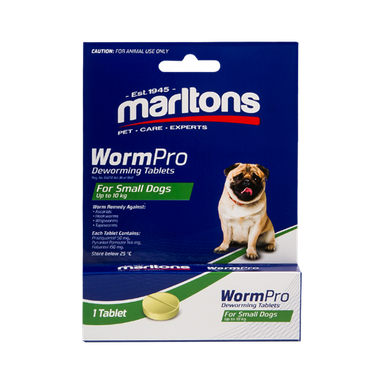 MARLTONS WORMPRO SMALL DOGS 0.5 - 10KG(1 TAB) 