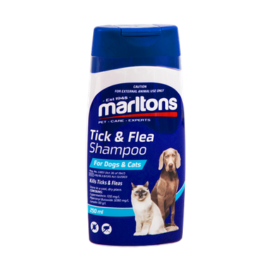 MARLTONS TICK & FLEA SHAMPOO 250ML (DOGS & CATS) 