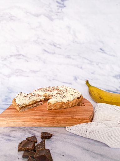 Tarta banoffee con base de almendras 18 cm