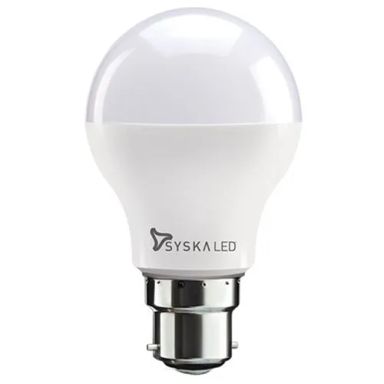 Syska SSK-SRL-9W LED Bulb - Cool Daylight White, Round, 9 Watts, B22 Base, 1 pc