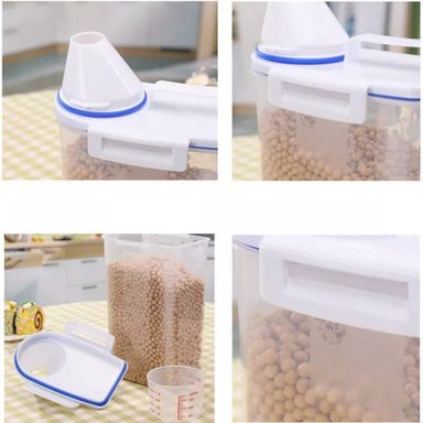 Cereal  Storage Container with measuring cup and handle