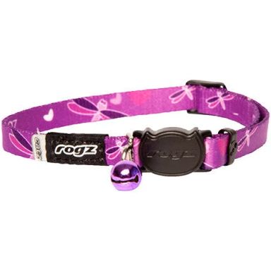 KIDDYCAT SAFETY COLLAR XSMALL PURPLE DRAGONFLY