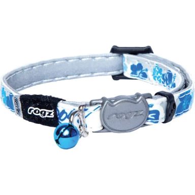 GLOWCAT SAFETY COLLAR XSMALL BLUE FLORAL