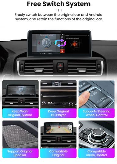 Rádio 10,25" android 4/64GB BMW série 3 e 4 CARPLAY 8Core GPS 4G