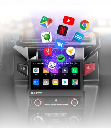 Rádio 1din 7" android 2/32Gb universal Carplay gps wifi Bluetooth