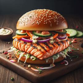 Asian salmon Burger 