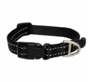 ROGZ  UTILITY CLASSIC COLLAR (M) BLACK REFLECTIVE (M)