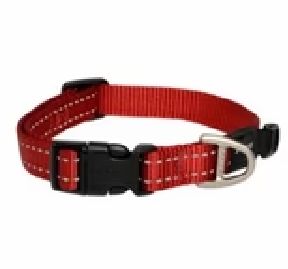 ROGZ  UTILITY CLASSIC COLLAR (M) RED REFLECTIVE (M)