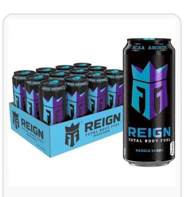 ⭐️REDUCED PRICE⭐️12x Reign razzle berry 500ml bbe 25/6/24 3 cases 