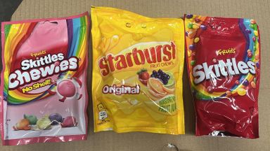 Skittles/starburst display   With stock , see description 