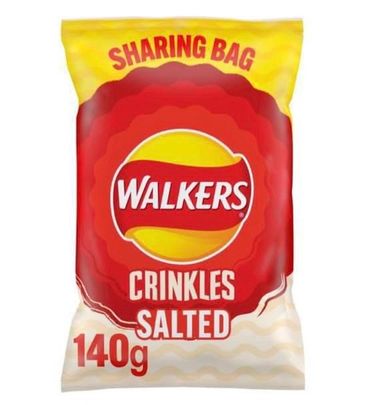 Walkers crinkles simply salted  140g BBE 07/24 