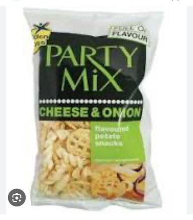 Golden cross party mix cheese & onion 12x125g BBE 12/24  2 cases 