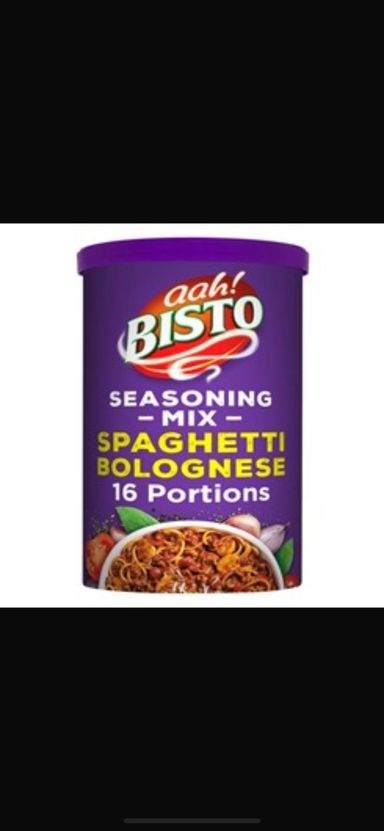 Bisto Spaghetti Bolognese Recipe Mix 170g tub 6 per case *BB 31/3/25*  1case 