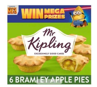 Mr Kipling Bramley Apple Pies 6 pack 🥧  8 per case  Bb 17/8/24  Only 75p  5 cases 