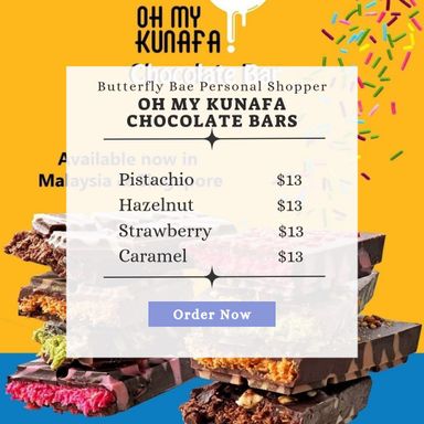 [Instock] Oh My Kunafa Chocolate Bars