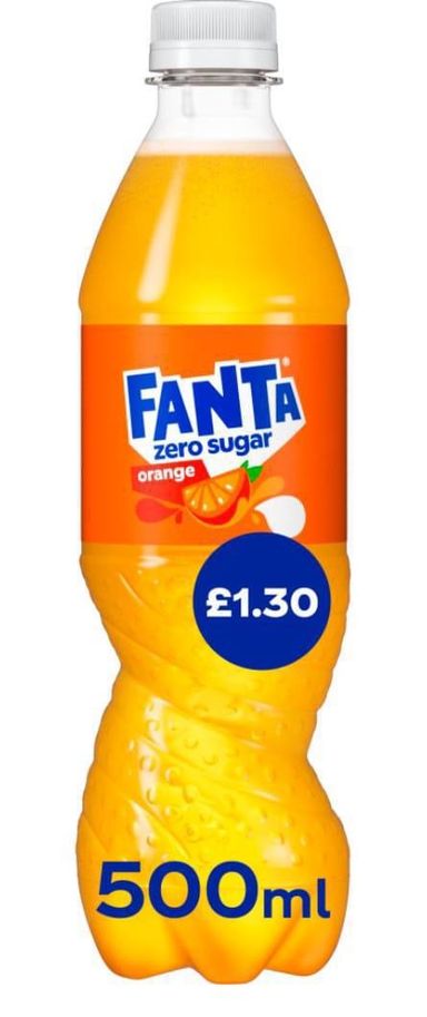 Fanta orange zero pm£1.30 12x500ml bbe 09/24  10 cases 