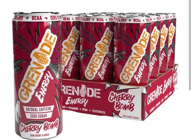 Grenade energy cherry bomb 12x330ml BBE 08/24 3 cases 