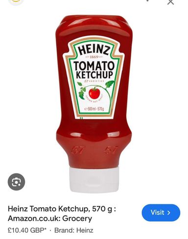 Heinz tomato sauce 10x570g  BBE 01/11/24 2 cases 