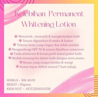 PWL Permanent Whitening Lotion