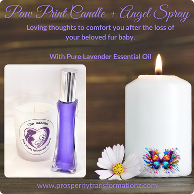 Paw Print Candle + Angel Spray