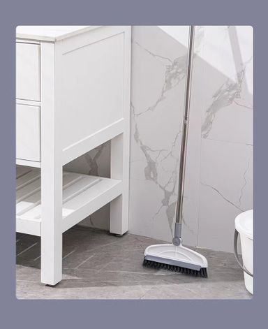 2 In 1 Bathroom/Kitchen Floor Scrub Brush Scrape Squeegee 