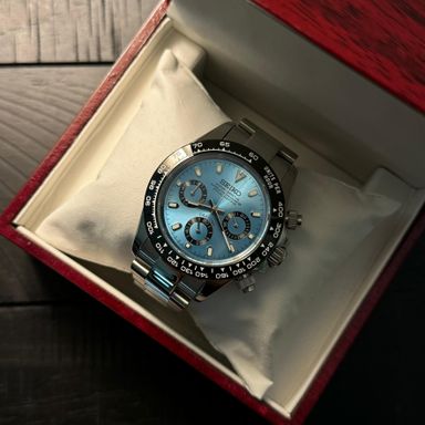 Seiko 'Daytona' Mod Ice Blue Dial