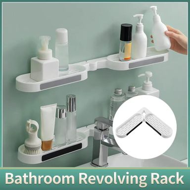 Bathroom wall mounted revolving rack