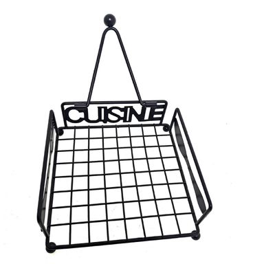 Black Cuisine Metal Napkin Holder