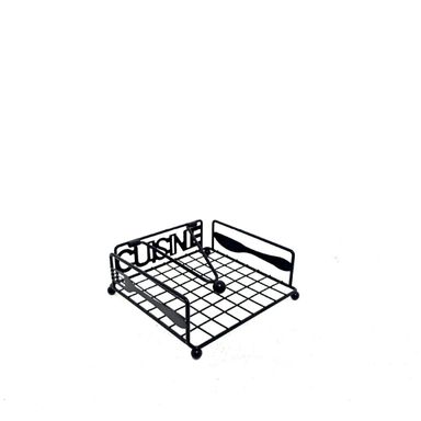 Black Cuisine Metal Napkin Holder