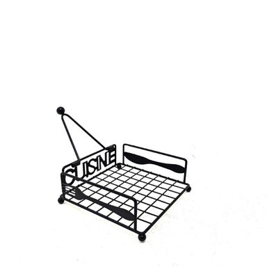 Black Cuisine Metal Napkin Holder