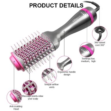 Electric hair straightener brush / dryer 