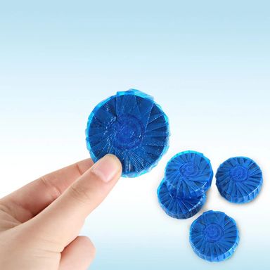 Blue bubble toilet cleaner 