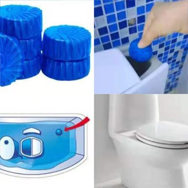 Blue bubble toilet cleaner 