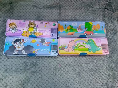 Pencil pouch with inbuilt light and Dual Sharpeners and Pencil Holders