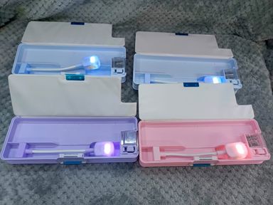 Pencil pouch with inbuilt light and Dual Sharpeners and Pencil Holders