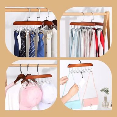 Wooden Hangers with hooks 