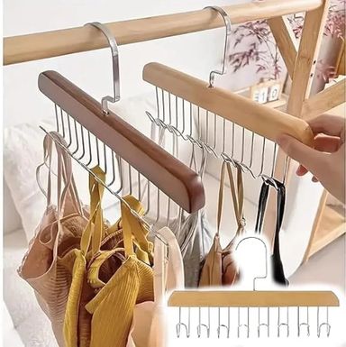 Wooden Hangers with hooks 