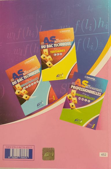 LES AS DES MATH professionnelles (Editions Eburnie) - Filière Tertiaire CAP BEP BT BP TOME 1